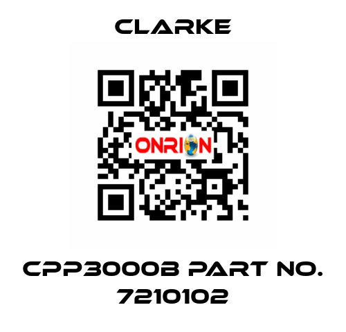 CPP3000B PART No. 7210102 Clarke