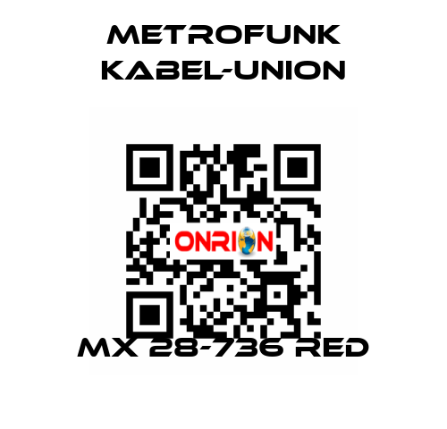 MX 28-736 Red METROFUNK KABEL-UNION