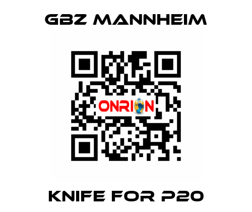 knife for P20 GBZ MANNHEIM