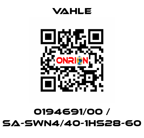 0194691/00 / SA-SWN4/40-1HS28-60 Vahle