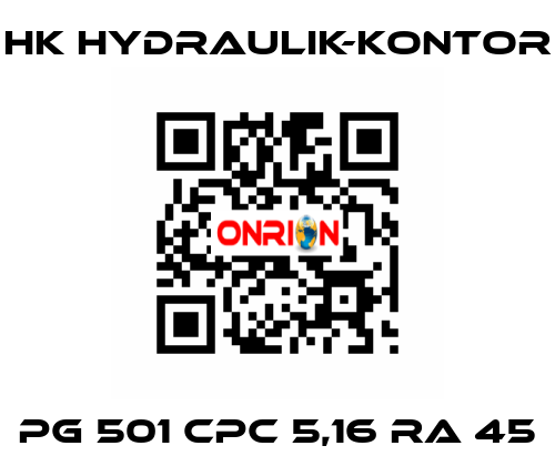 PG 501 CPC 5,16 RA 45 HK HYDRAULIK-KONTOR