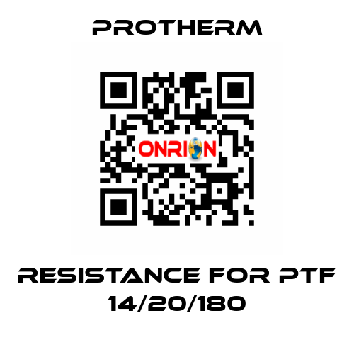 resistance for PTF 14/20/180 PROTHERM