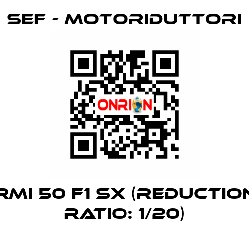 RMI 50 F1 SX (reduction ratio: 1/20) SEF - MOTORIDUTTORI