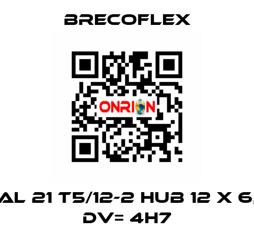 Al 21 T5/12-2 HUB 12 X 6, dv= 4H7 Brecoflex