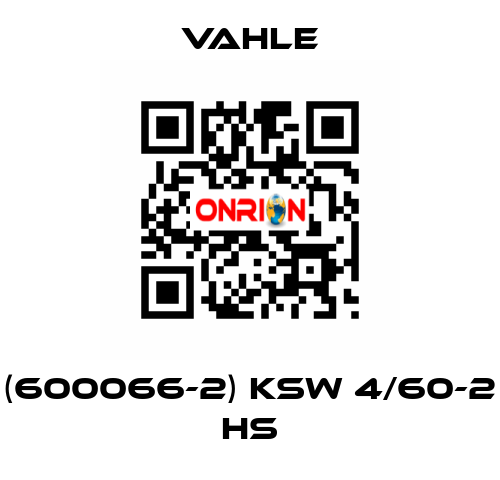 (600066-2) KSW 4/60-2 HS Vahle