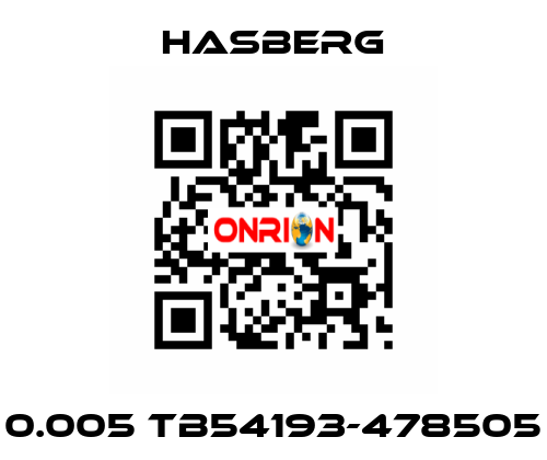 0.005 TB54193-478505 Hasberg