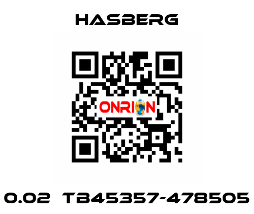 0.02	TB45357-478505 Hasberg