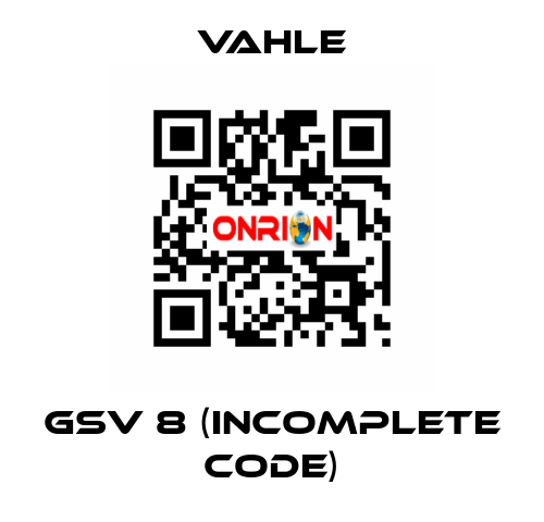 GSV 8 (incomplete code) Vahle