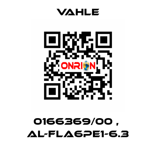 0166369/00 ,  AL-FLA6PE1-6.3 Vahle