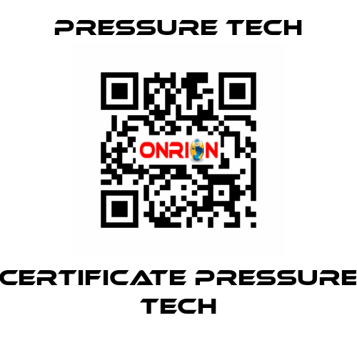 Certificate Pressure Tech Pressure Tech