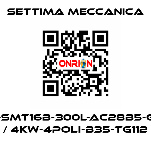 GR55-SMT16B-300L-AC28B5-G-S2-T / 4Kw-4Poli-B35-TG112 Settima Meccanica