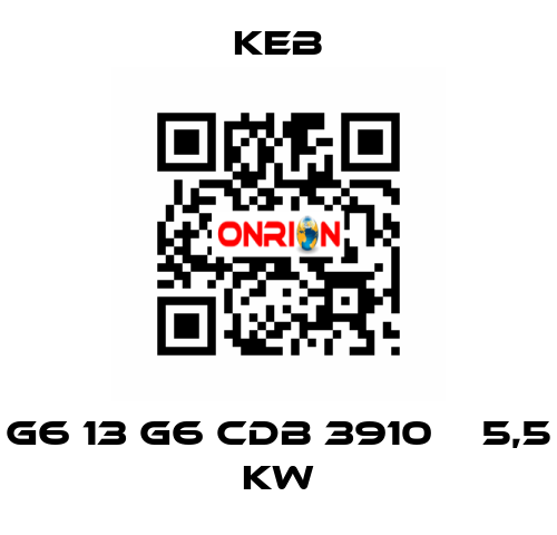 G6 13 G6 CDB 3910 В 5,5 kW KEB