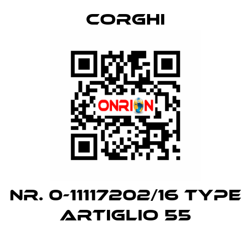 Nr. 0-11117202/16 Type ARTIGLIO 55 Corghi