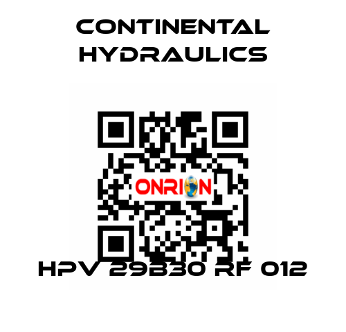 HPV 29B30 RF 012 Continental Hydraulics