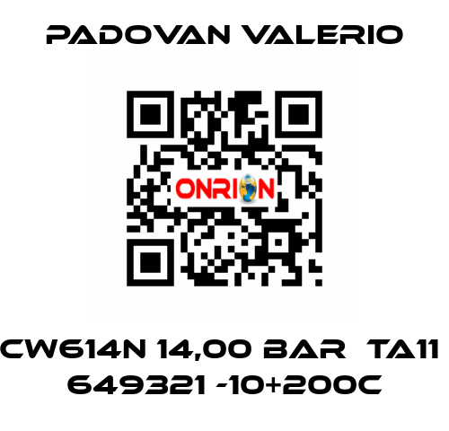 CW614N 14,00 BAR  TA11  649321 -10+200C PADOVAN VALERIO