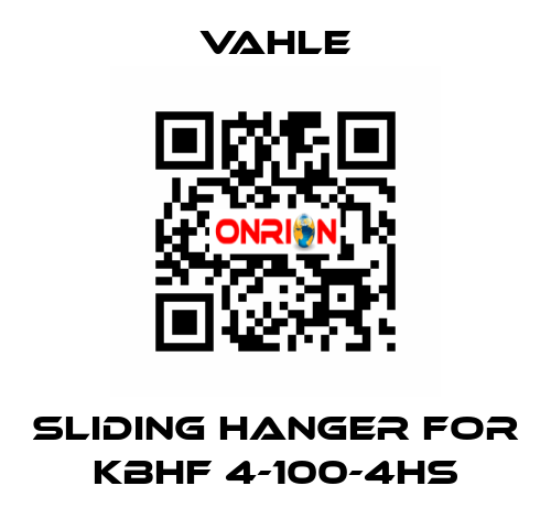 Sliding hanger for KBHF 4-100-4HS Vahle