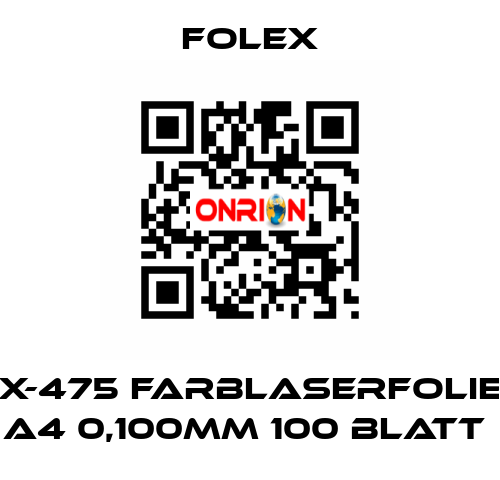 X-475 FARBLASERFOLIE A4 0,100MM 100 BLATT  Folex