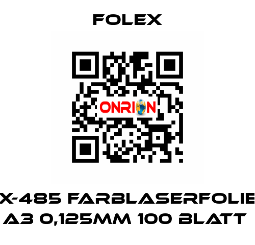 X-485 FARBLASERFOLIE A3 0,125MM 100 BLATT  Folex