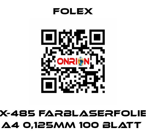 X-485 FARBLASERFOLIE A4 0,125MM 100 BLATT  Folex