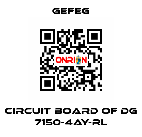 circuit board of Dg 7150-4AY-RL Gefeg