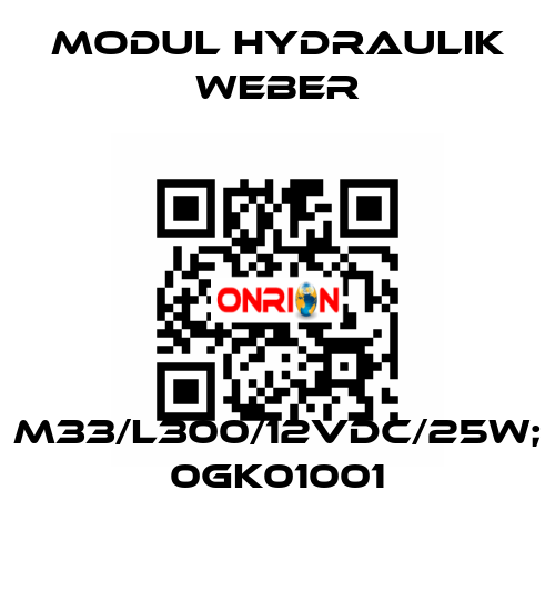 M33/L300/12VDC/25W; 0GK01001 MODUL HYDRAULIK WEBER