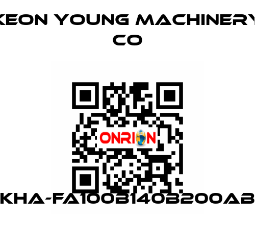 KHA-FA100B140B200AB Keon Young Machinery Co