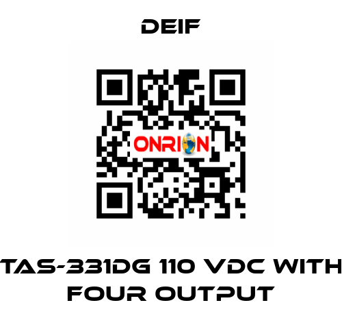 TAS-331DG 110 VDC with four output Deif