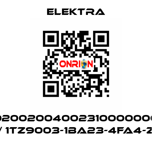 02002004002310000000 / 1TZ9003-1BA23-4FA4-Z ELEKTRA