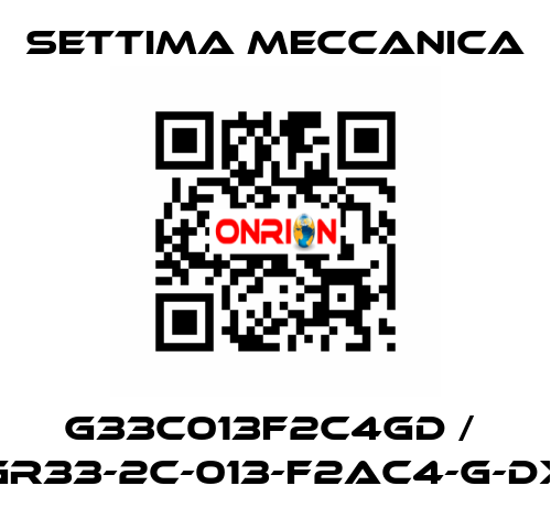 G33C013F2C4GD /  GR33-2C-013-F2AC4-G-DX Settima Meccanica