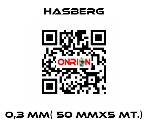 0,3 MM( 50 MMX5 MT.) Hasberg