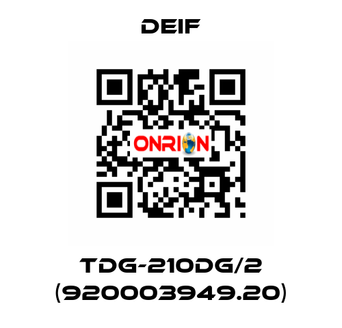 TDG-210DG/2 (920003949.20) Deif