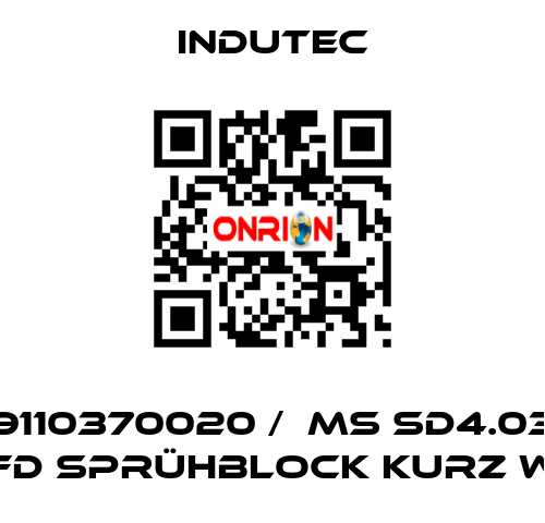 9110370020 /  MS SD4.03 FD SPRÜHBLOCK KURZ W Indutec