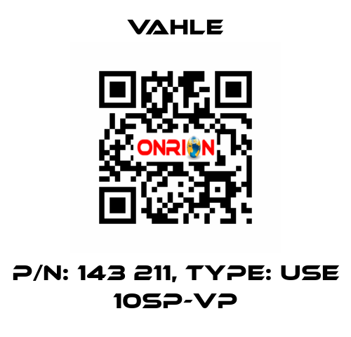 P/n: 143 211, Type: USE 10SP-VP Vahle