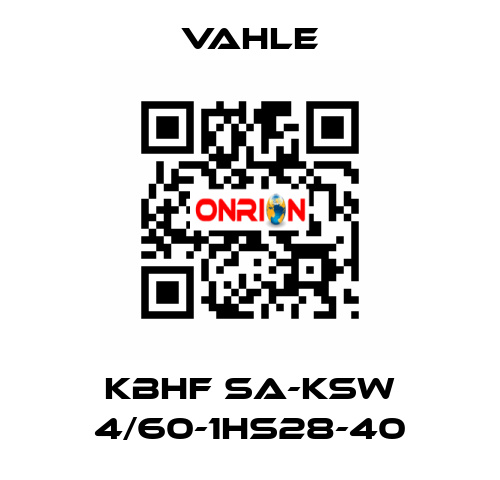 KBHF SA-KSW 4/60-1HS28-40 Vahle