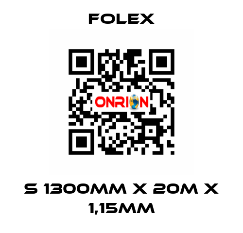 S 1300mm x 20m x 1,15mm Folex