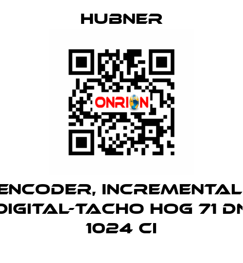 Encoder, Incremental, Digital-Tacho HOG 71 DN 1024 CI HUBNER