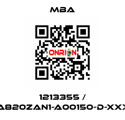 1213355 / MBA820ZAN1-A00150-D-XXXXX MBA