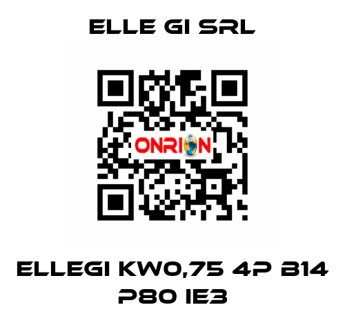 Ellegi Kw0,75 4P B14 P80 ie3 ELLE GI SRL