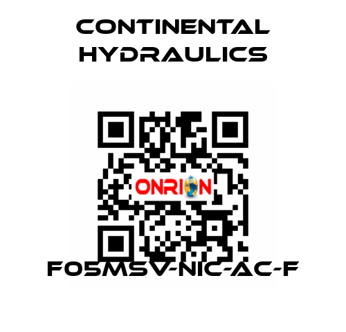 F05MSV-NIC-AC-F Continental Hydraulics