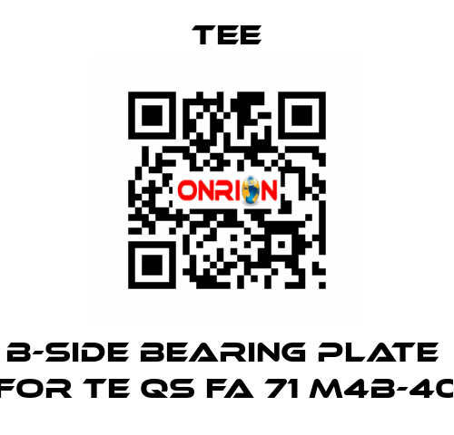 B-side bearing plate  for TE QS FA 71 M4B-40 TEE