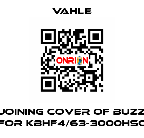 joining cover of buzz for KBHF4/63-3000HSC Vahle