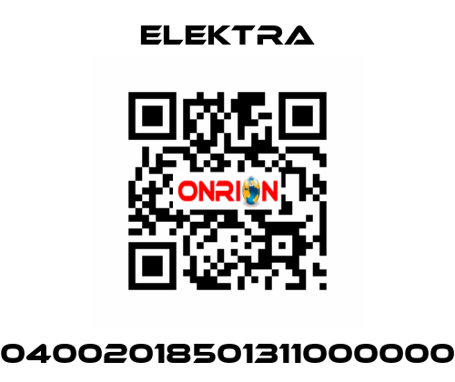 04002018501311000000 ELEKTRA