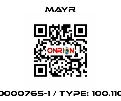 0000765-1 / Type: 100.110 Mayr