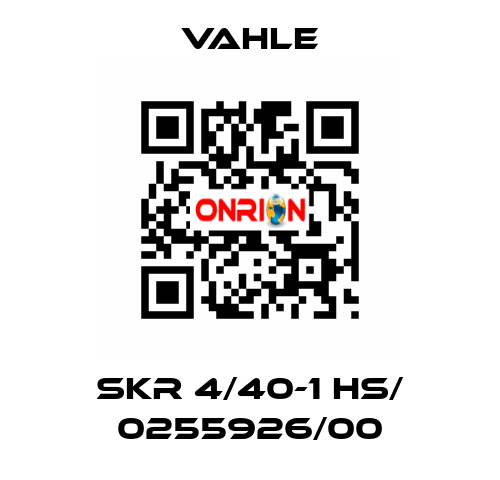 SKR 4/40-1 HS/ 0255926/00 Vahle