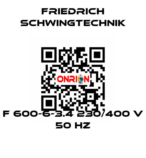 F 600-6-3.4 230/400 V 50 Hz Friedrich Schwingtechnik