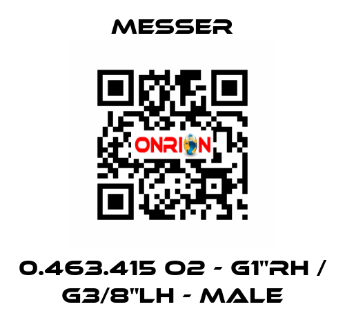 0.463.415 O2 - G1"RH / G3/8"LH - Male Messer