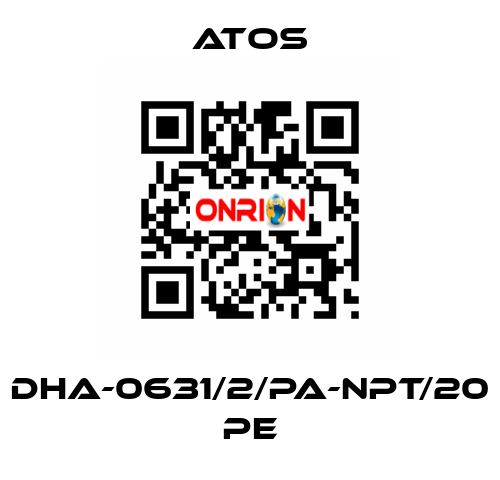 DHA-0631/2/PA-NPT/20 PE Atos