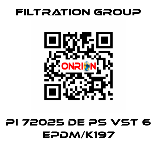 PI 72025 DE PS VST 6 EPDM/K197 Filtration Group