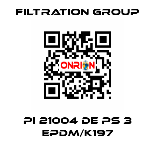 PI 21004 DE PS 3 EPDM/K197 Filtration Group