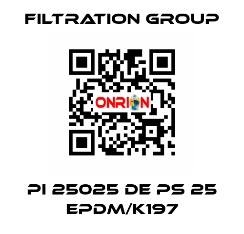 PI 25025 DE PS 25 EPDM/K197 Filtration Group